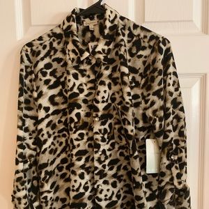 Leopard button up